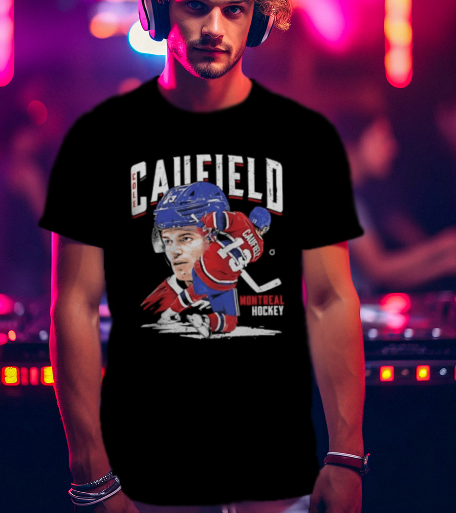 Cole Caufield Montreal Canadiens Hockey 22 Player Dynamic Action T-Shirt