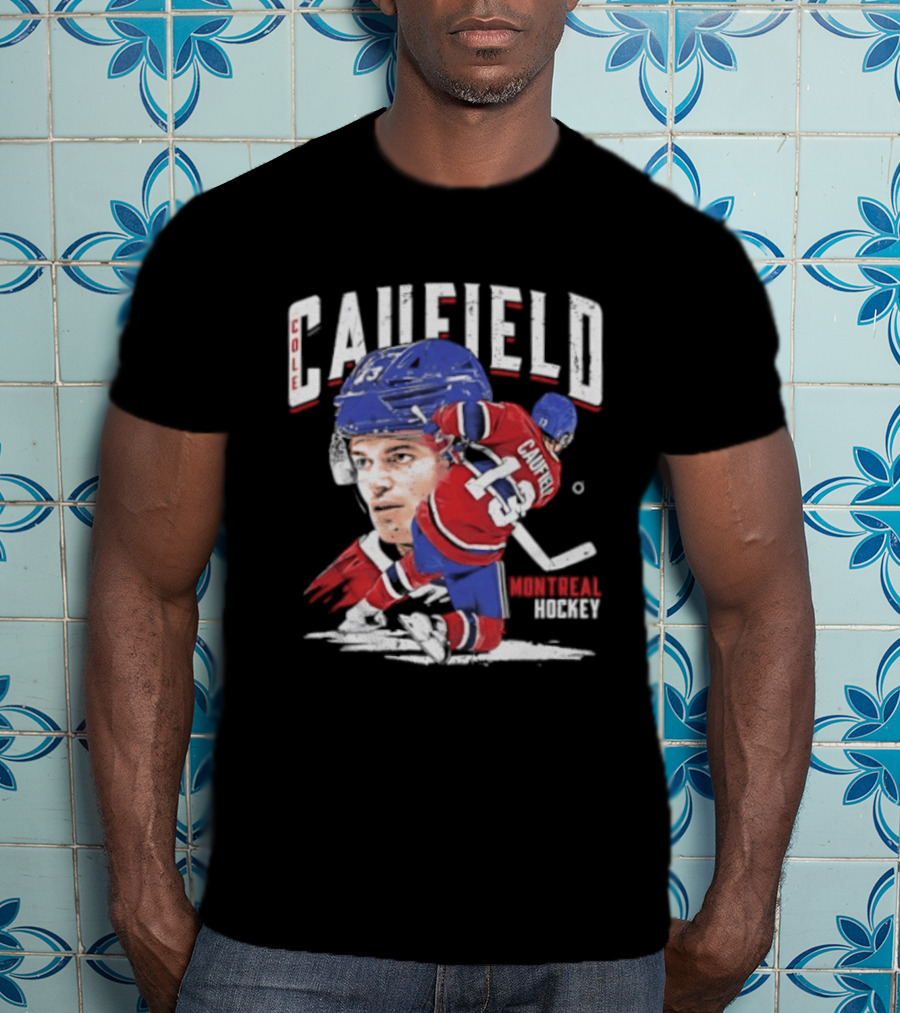 Cole Caufield Montreal Canadiens Hockey 22 Player Dynamic Action T-Shirt