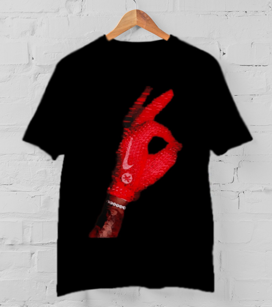 Ohio State Buckeyes Ice Glove Iceman Nike Scarlet Football Glove T-Shirt