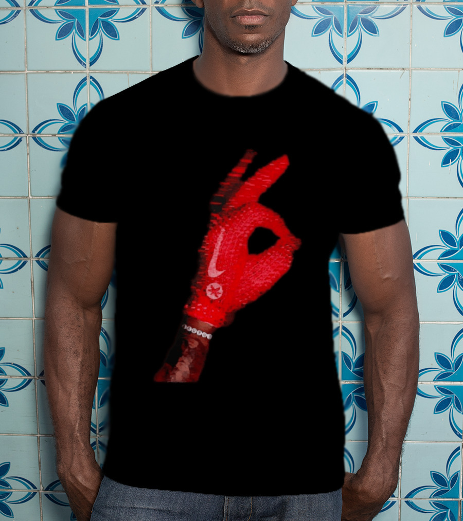 Ohio State Buckeyes Ice Glove Iceman Nike Scarlet Football Glove T-Shirt