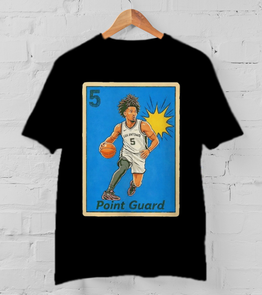 San Antonio Spurs Point Guard Stephon Castle 5 T-Shirt