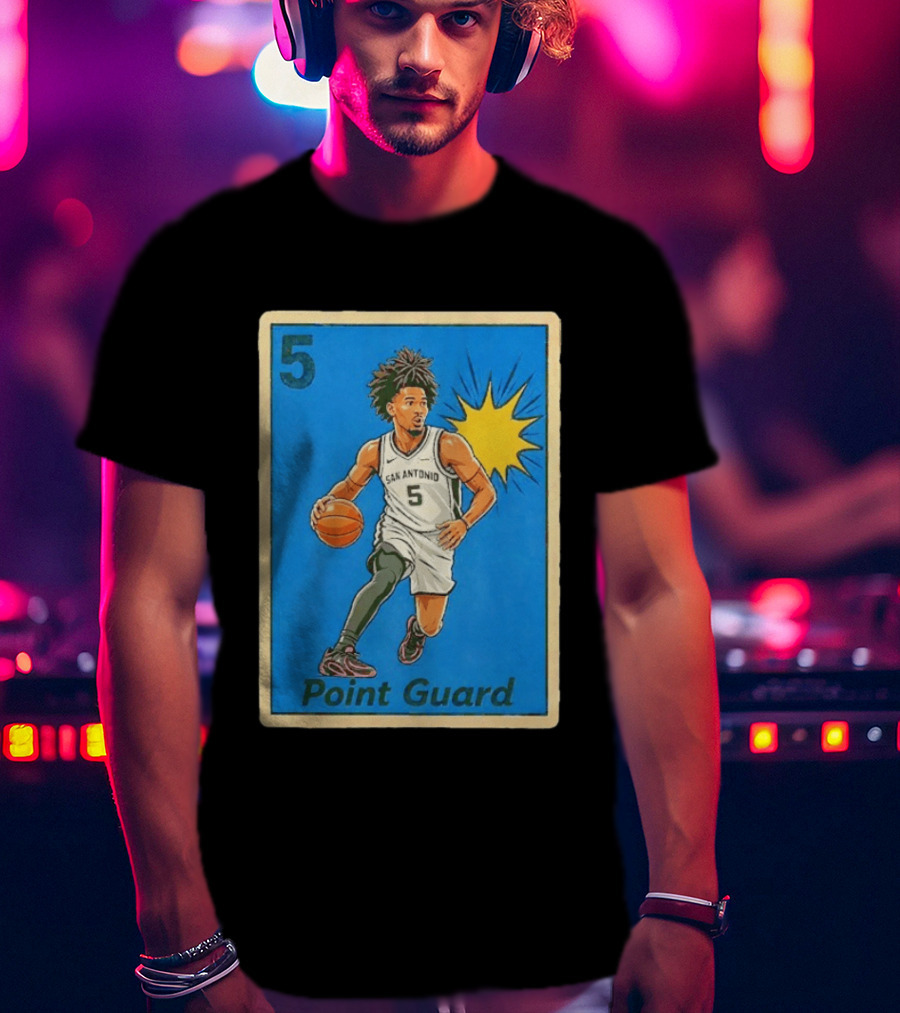 San Antonio Spurs Point Guard Stephon Castle 5 T-Shirt
