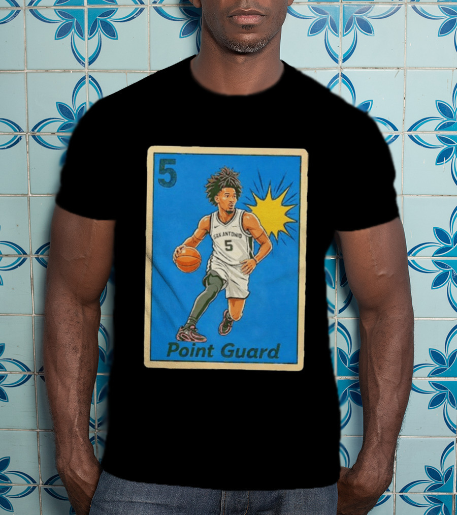 San Antonio Spurs Point Guard Stephon Castle 5 T-Shirt