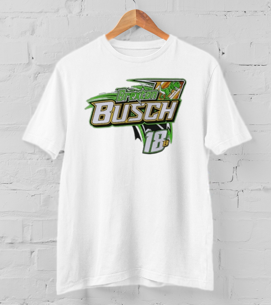 Brexton Busch 18B Dinosaur Racing T-Shirt