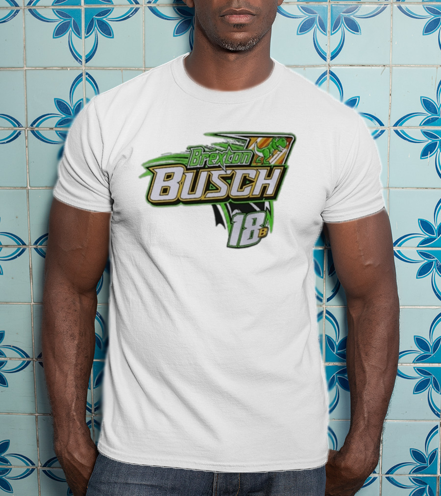 Brexton Busch 18B Dinosaur Racing T-Shirt