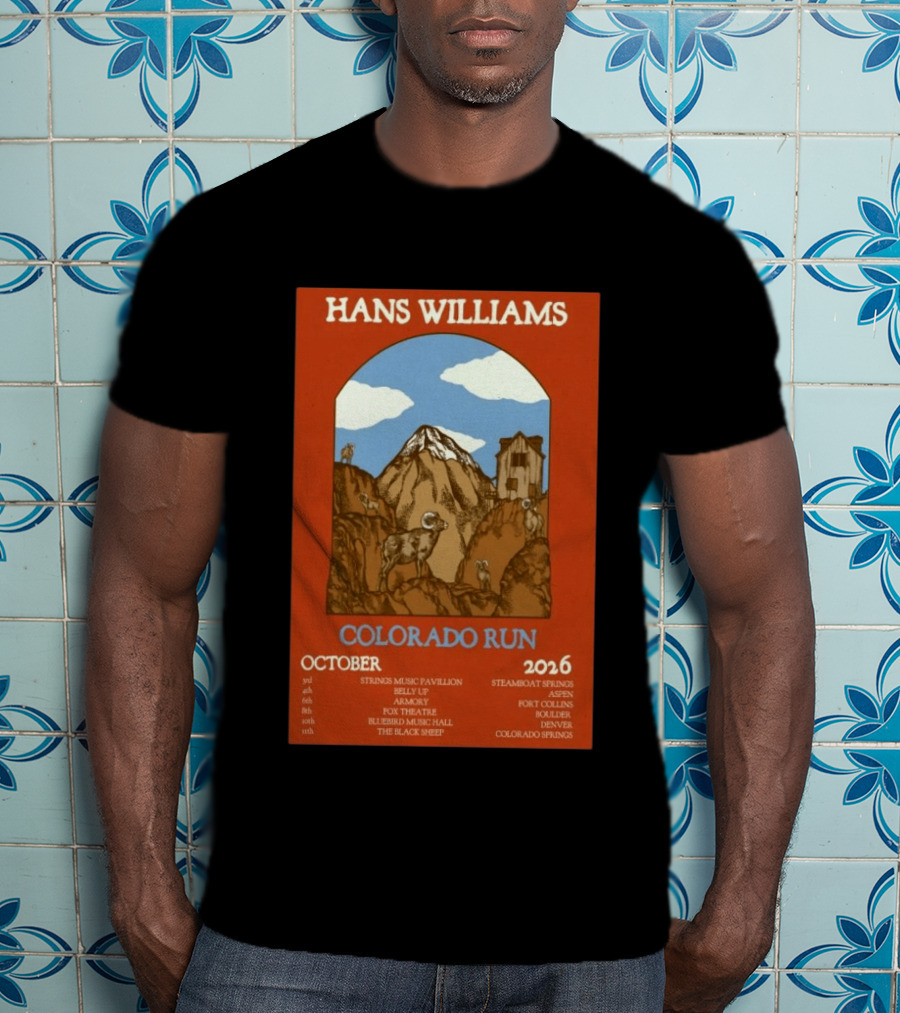 Hans Williams Colorado Run October 2026 Steamboat Springs Aspen Fort Collins Boulder Denver Colorado Springs T-Shirt