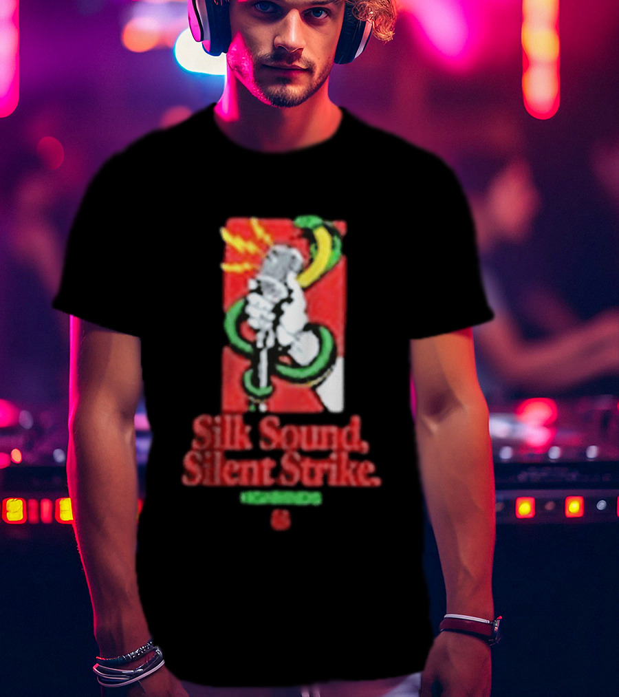 Silk Sound Silent Strike Retro Microphone And Snake T-Shirt