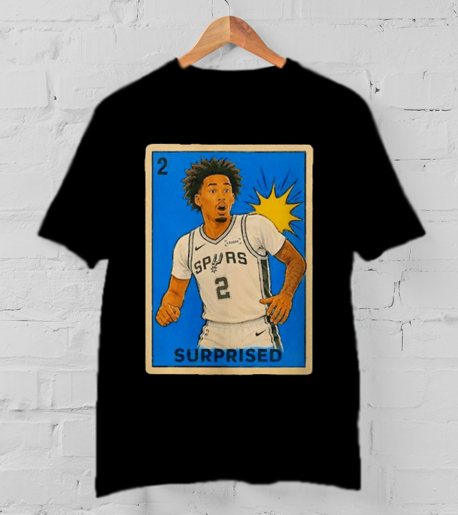 Surprised Dylan Harper Spurs Basketball Card T-Shirt