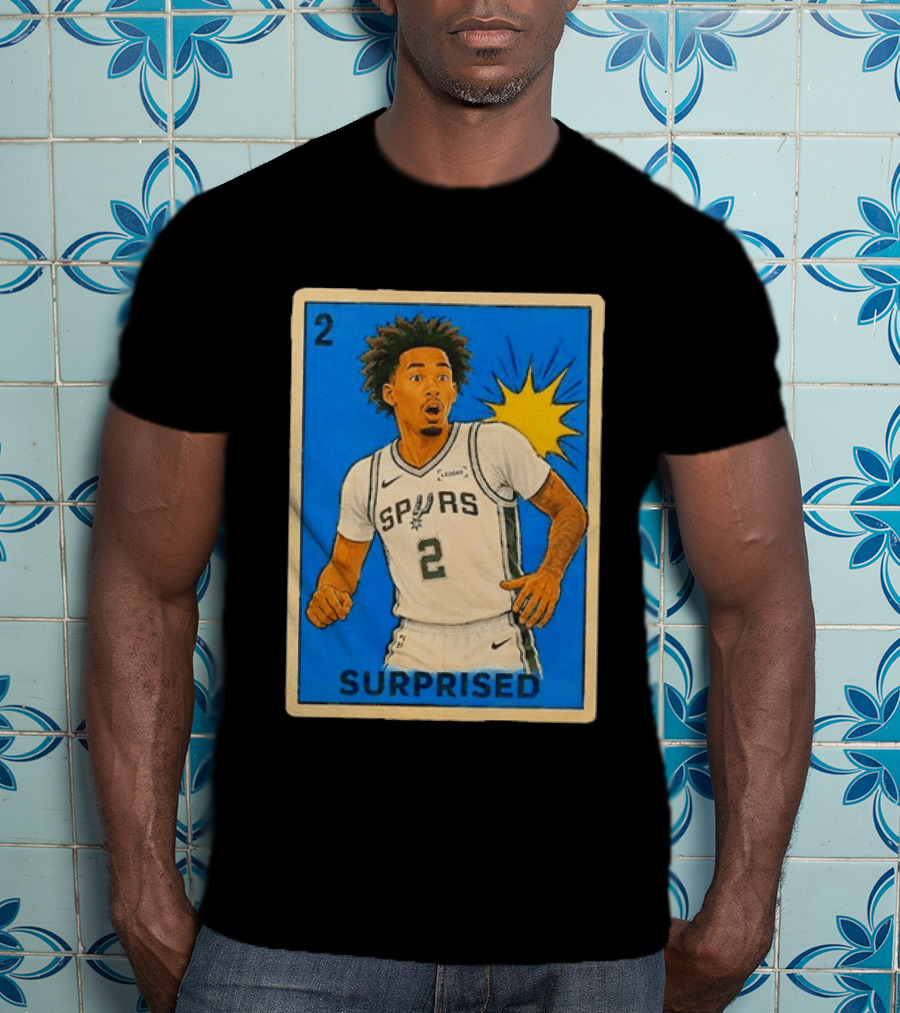 Surprised Dylan Harper Spurs Basketball Card T-Shirt