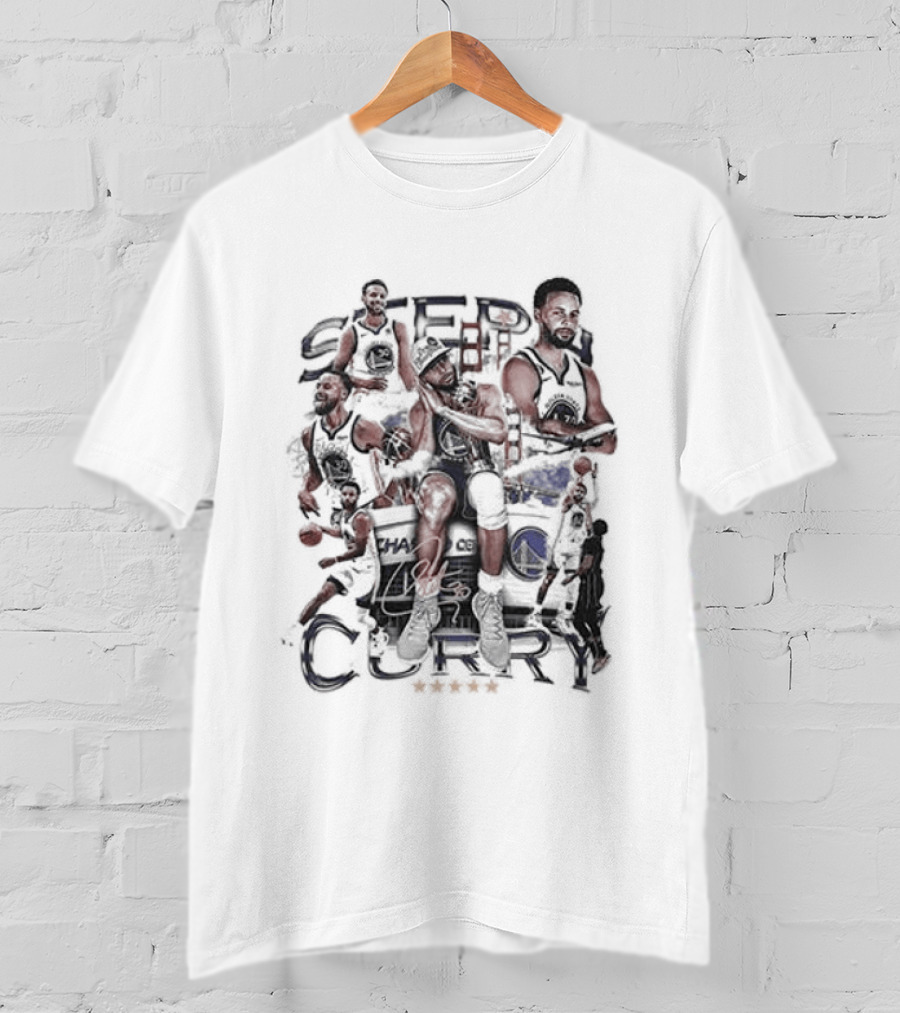 Golden State Warriors Steph Curry Night Night Action Pose Collection T-Shirt