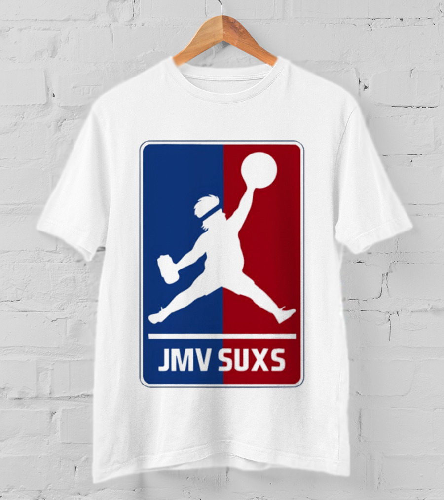 JMV SUXS MLB Jumpman Overweight Baseball Pitcher T-Shirt