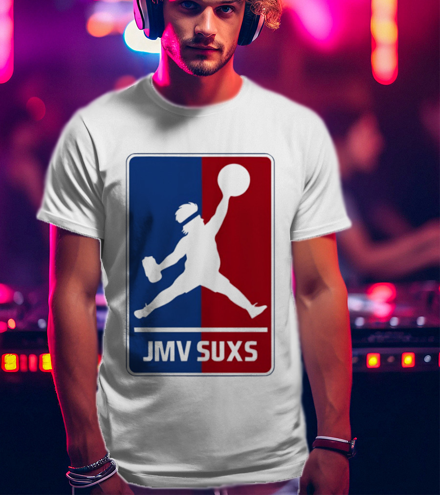 JMV SUXS MLB Jumpman Overweight Baseball Pitcher T-Shirt
