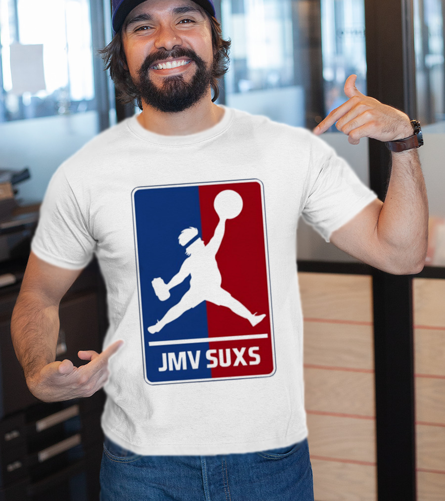 JMV SUXS MLB Jumpman Overweight Baseball Pitcher T-Shirt