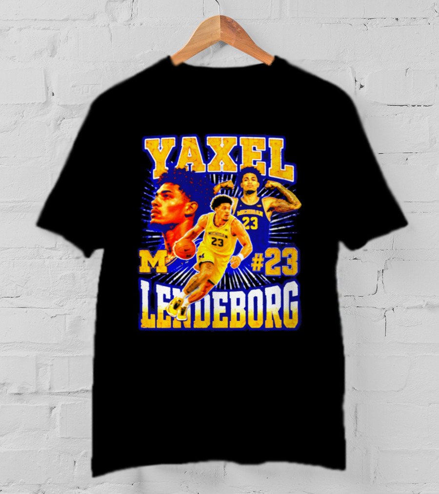 Yaxel Lendeborg Michigan Wolverines M #23 Basketball Player T-Shirt