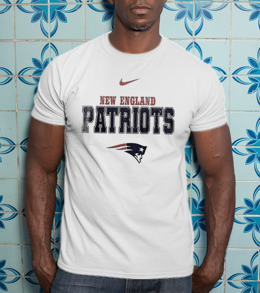 New England Patriots Forever Skull Trucker Nike T-Shirt