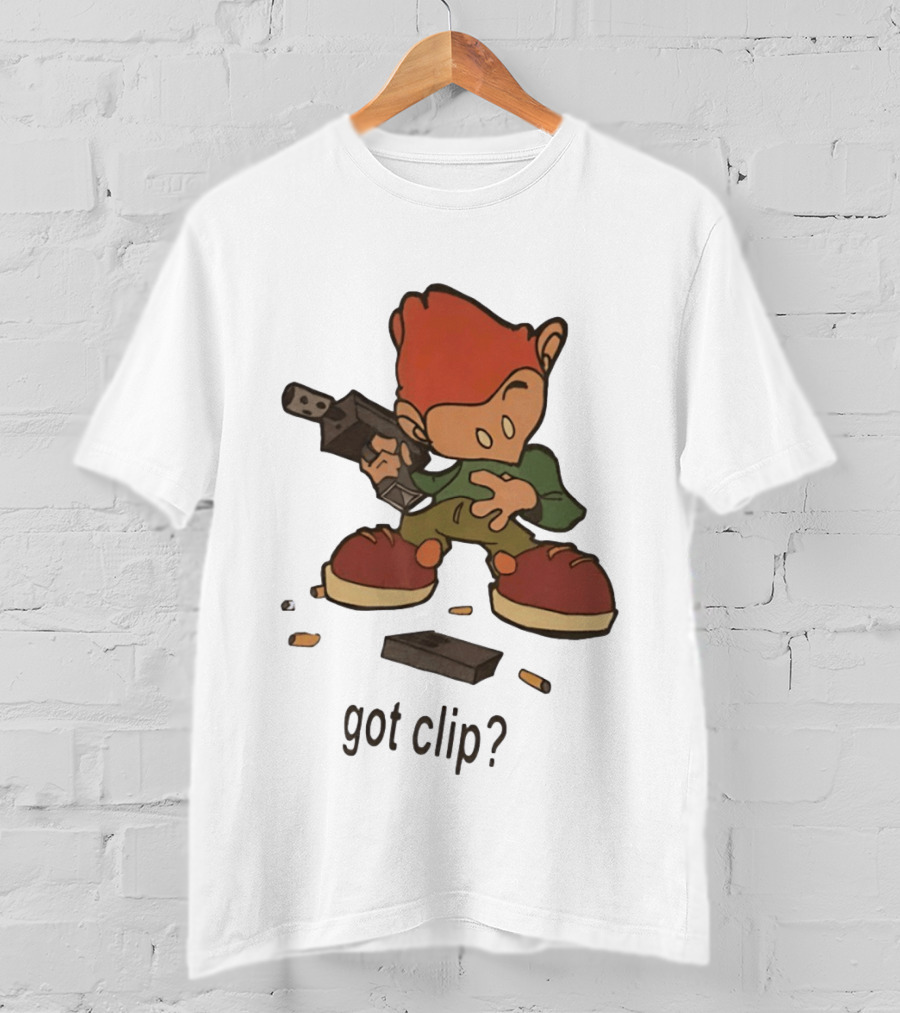 Pico Got Clip Gun Ammo Magazine Casings Retro Cartoon T-Shirt