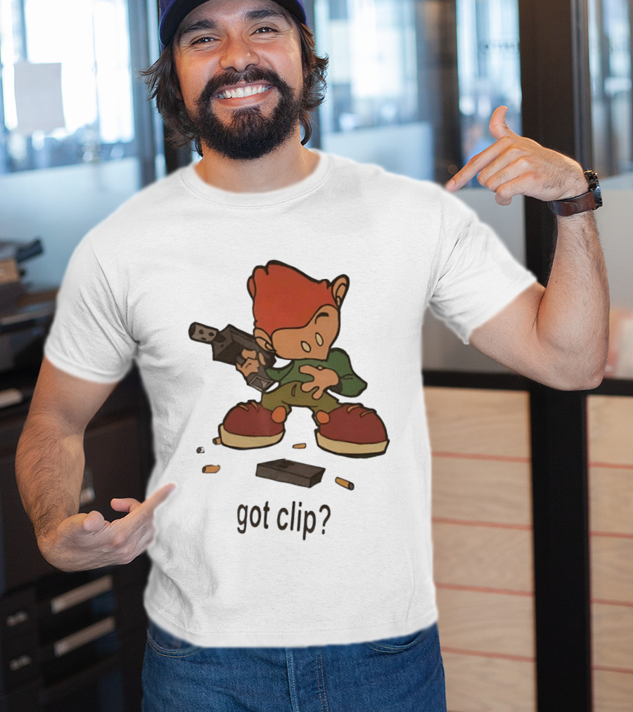 Pico Got Clip Gun Ammo Magazine Casings Retro Cartoon T-Shirt