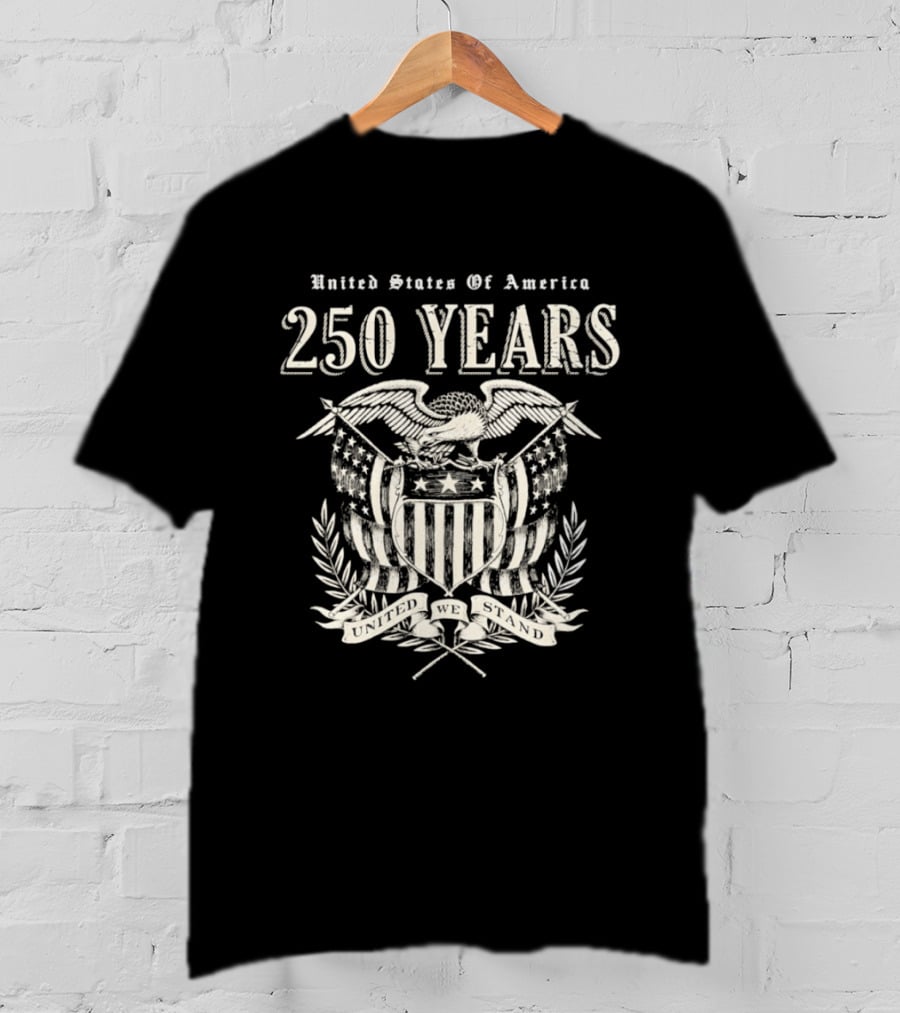 United States Of America 250 Years Eagle Emblem Celebration T-Shirt