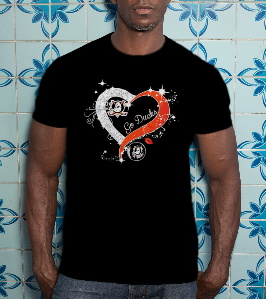 Anaheim Ducks 2026 Go Ducks Heart Motif T-Shirt
