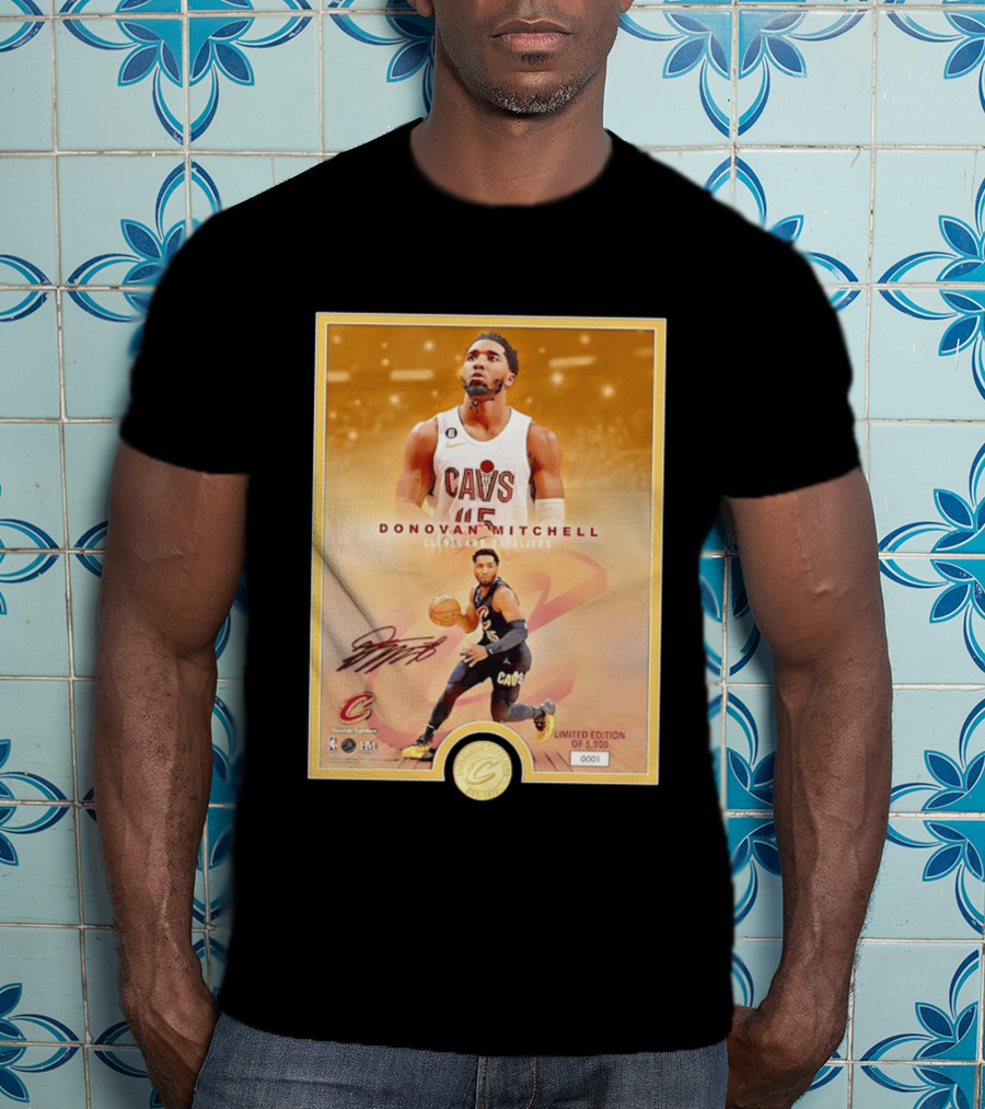 Donovan Mitchell Cleveland Cavaliers Limited Edition Bronze Coin Photo Mint T-Shirt