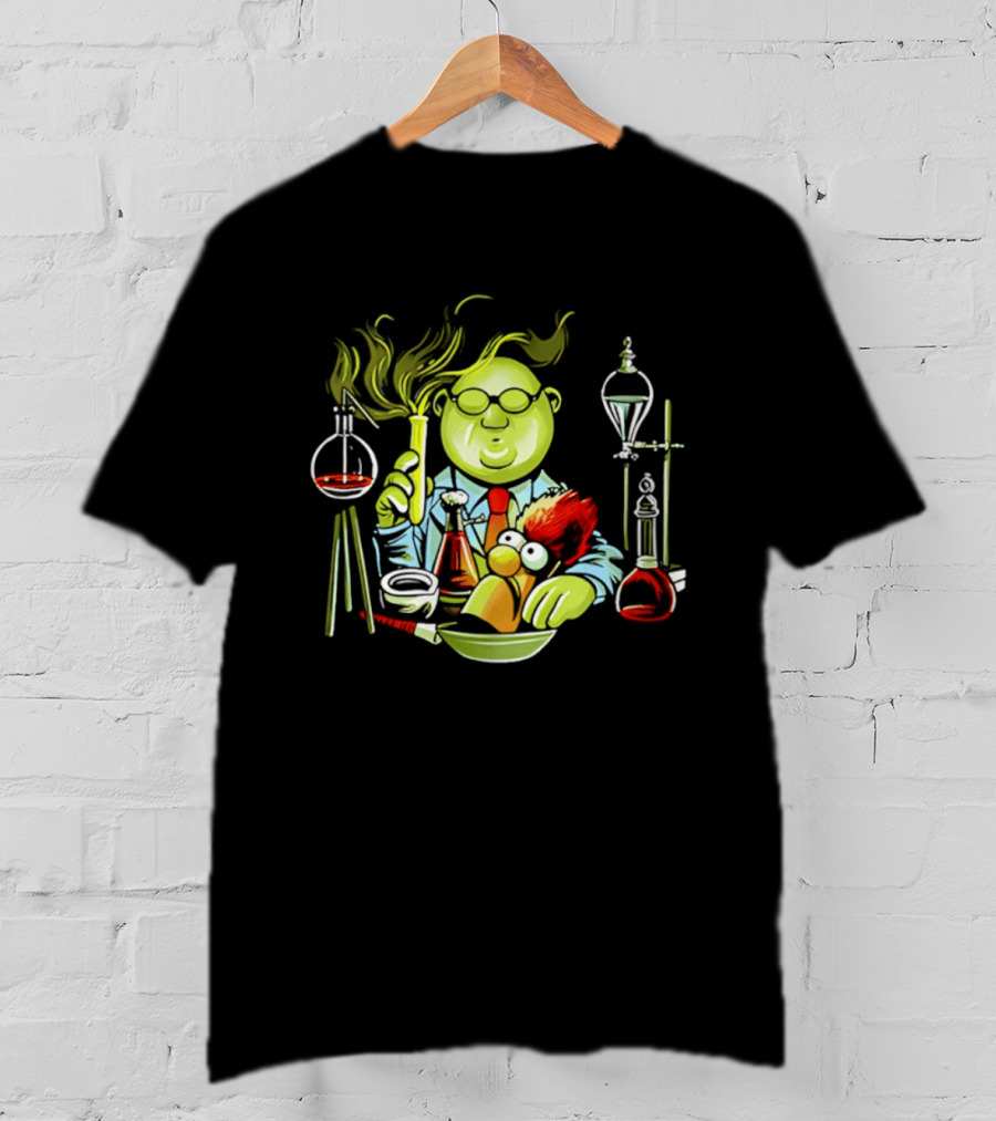 Dr Bunsen Honeydew And Beaker With Re Animator Science Lab Experiment T-Shirt