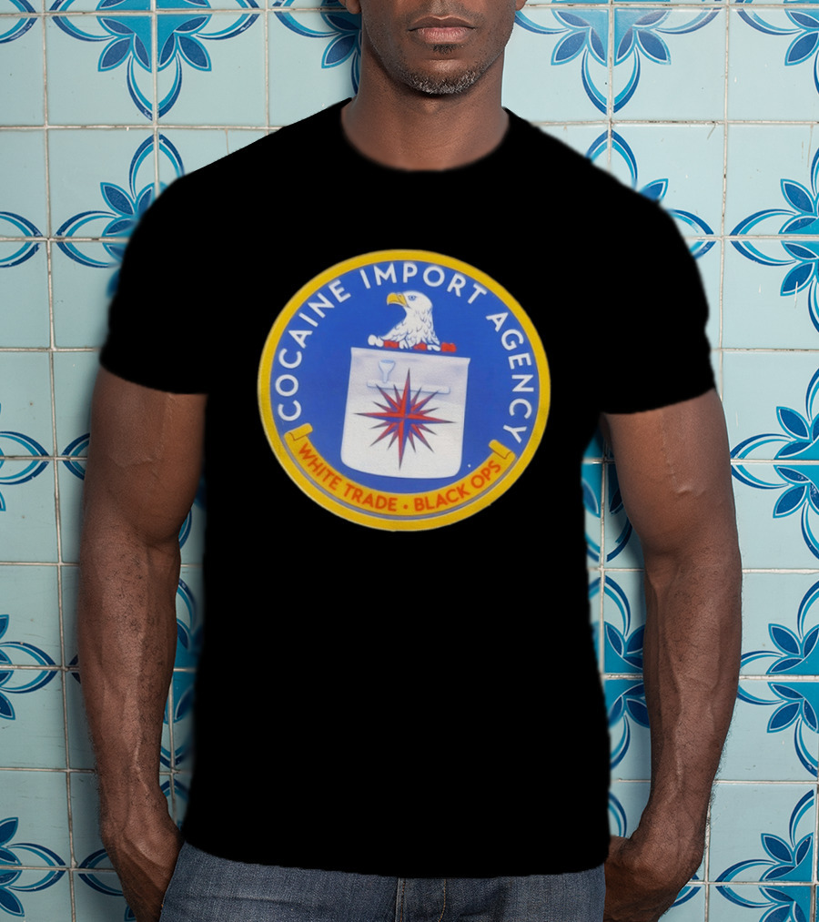 Cocaine Import Agency Eagle Emblem White Trade Black Ops T-Shirt