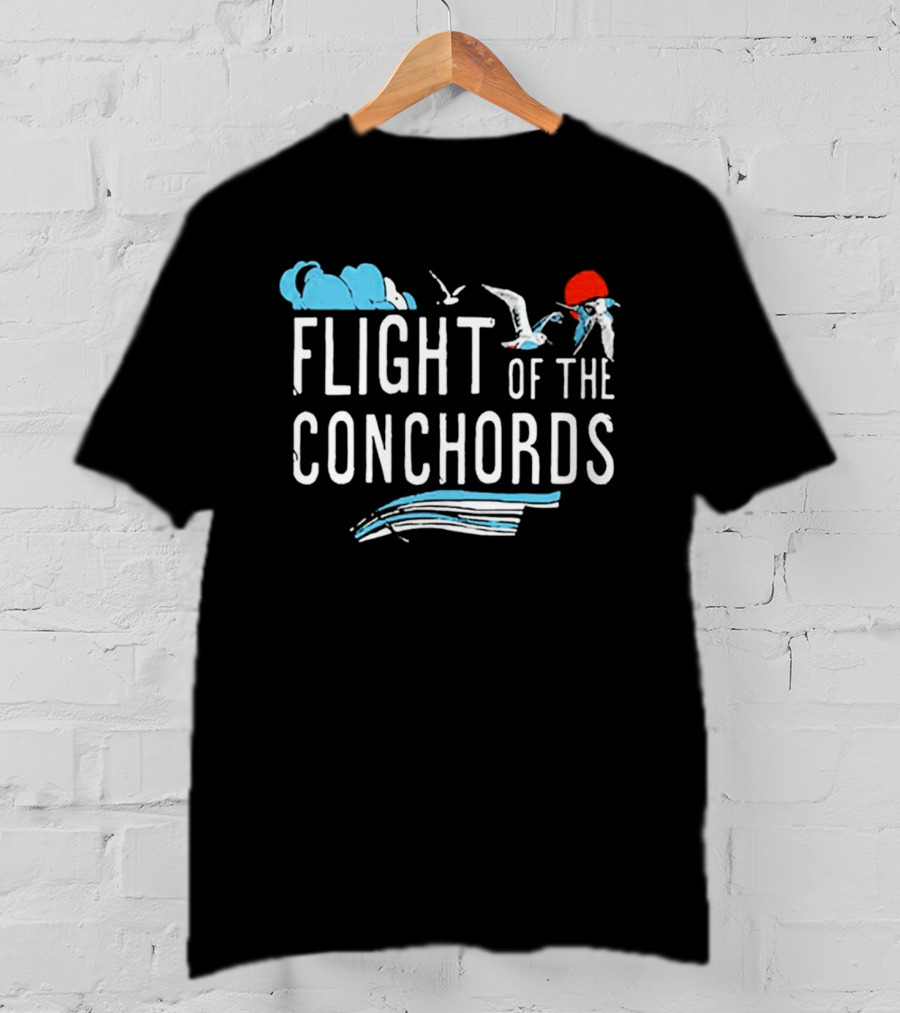 Flight Of The Conchords Santa Barbara Seagulls And Waves T-Shirt