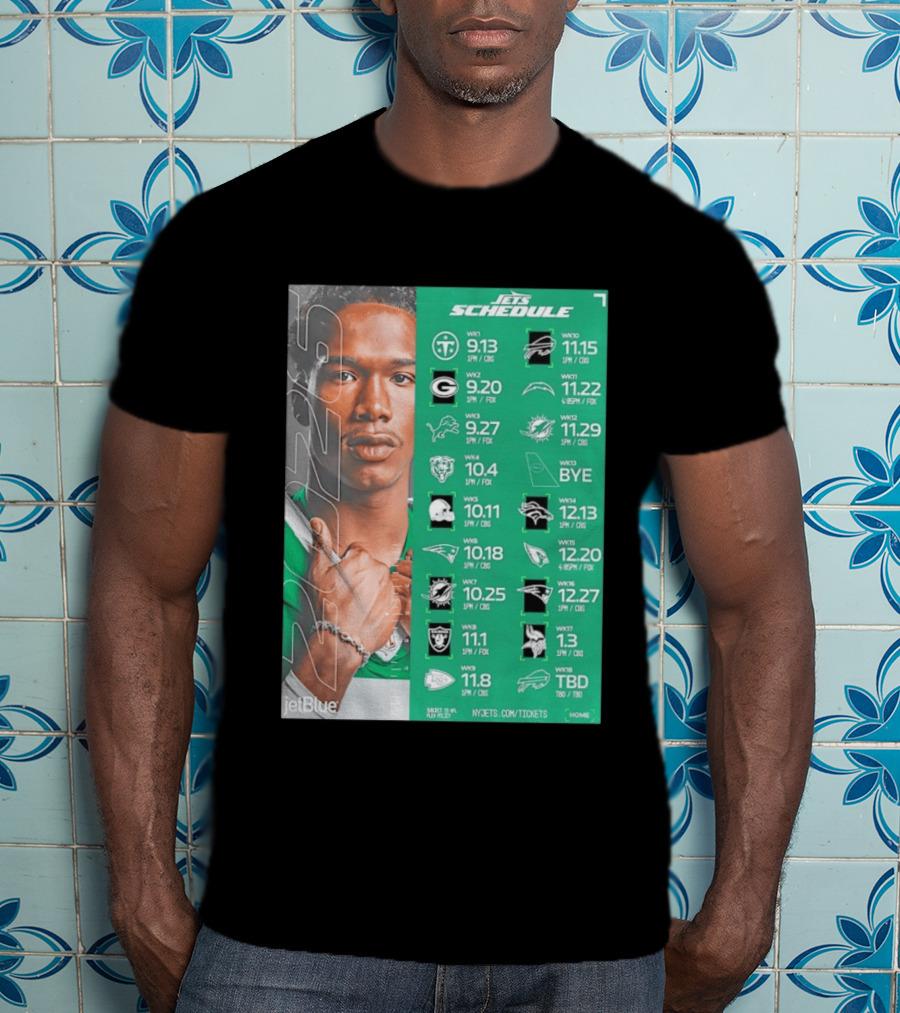 New York Jets 2026 Schedule NFL Matchups And Dates T-Shirt