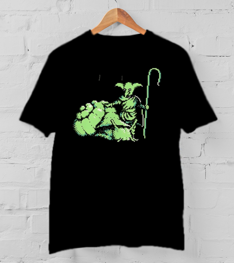 Goblin Shepherd With Staff Pixel T-Shirt