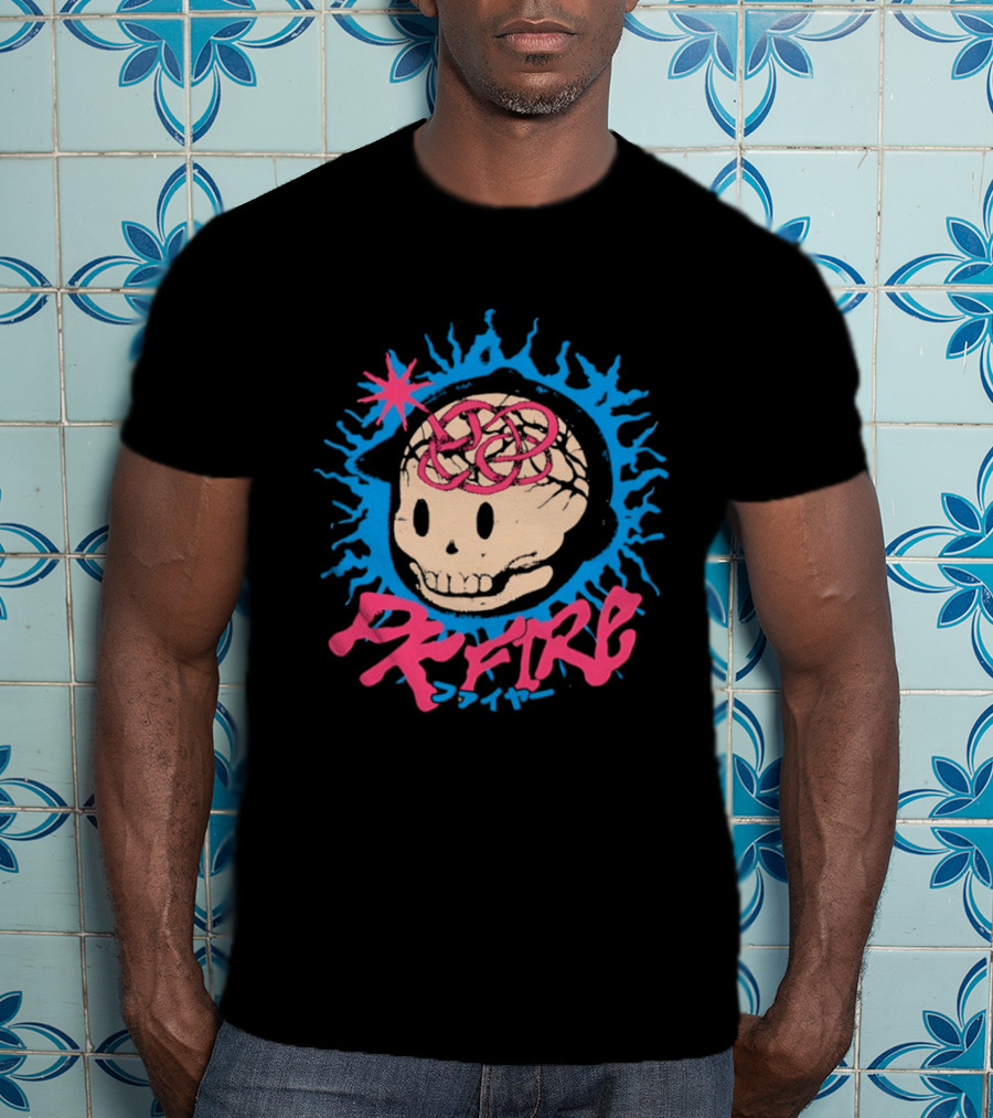 PK Fire Skull Art EarthBound Ness T-Shirt