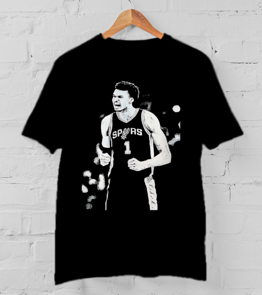 Victor Wembanyama Spurs Number 1 Basketball Jaelen Molina T-Shirt