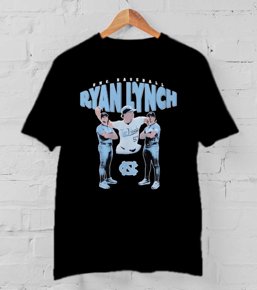 UNC Baseball Ryan Lynch Tar Heels 52 T-Shirt