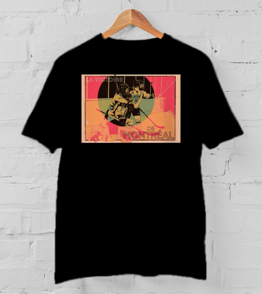 La Victoire De Montréal Hockey Vintage Pop T-Shirt
