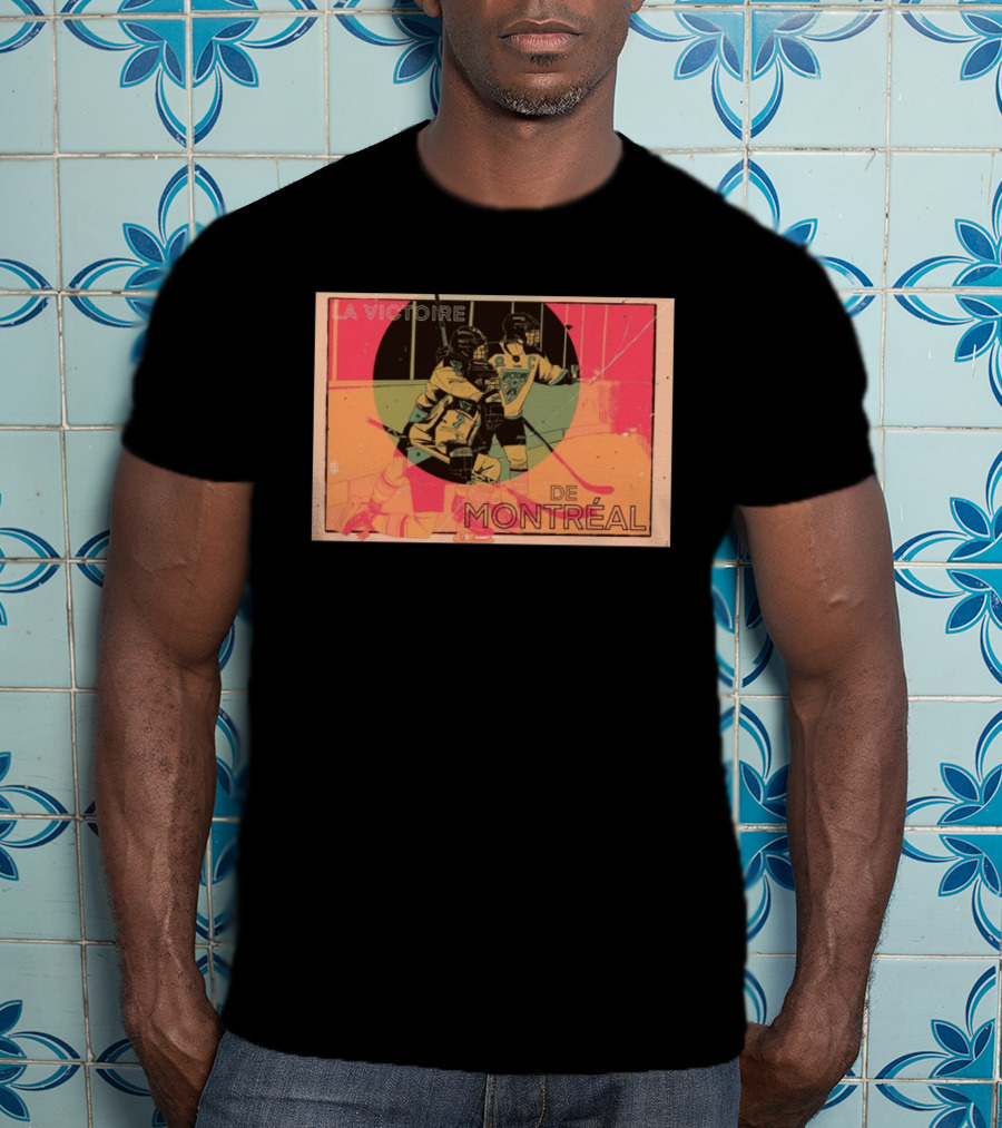 La Victoire De Montréal Hockey Vintage Pop T-Shirt