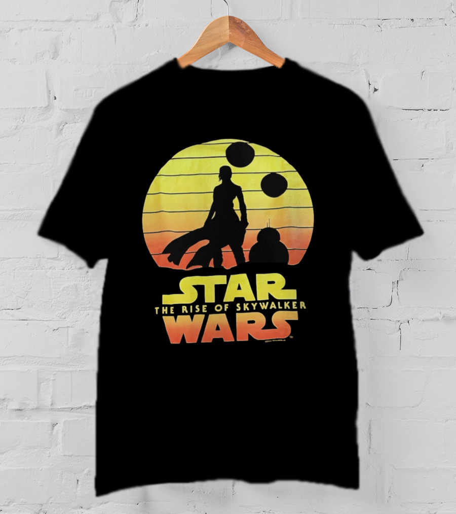 Star Wars The Rise Of Skywalker Silhouette Sunset Scene T-Shirt