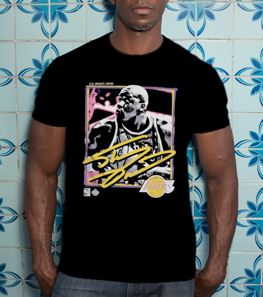 Los Angeles Lakers Shaquille O'Neal 55 Signature NBA Official Merchandise T-Shirt