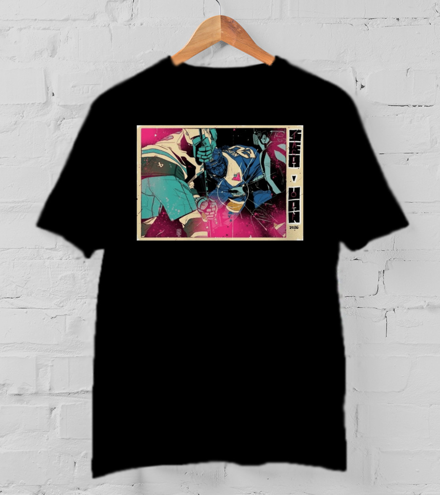 Face Off 2026 Intense Ice Hockey Action T-Shirt