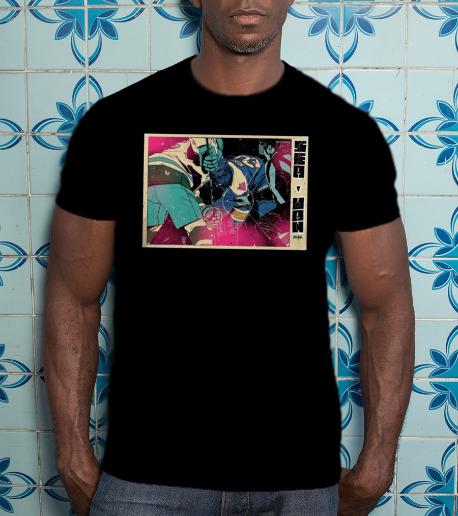 Face Off 2026 Intense Ice Hockey Action T-Shirt