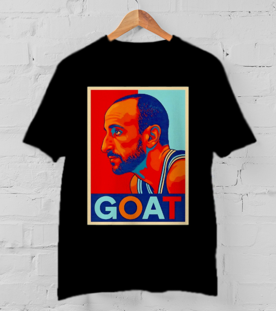 Manu Ginobili GOAT San Antonio Spurs 20 Retro Pop T-Shirt