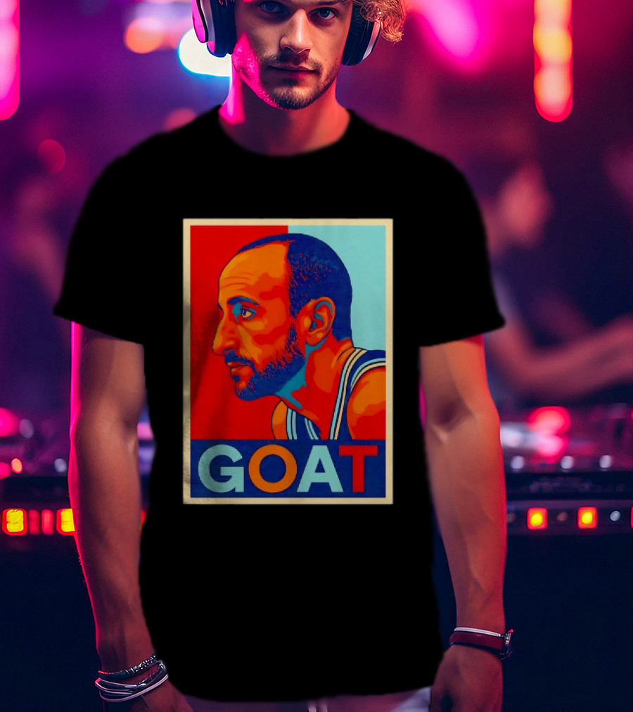 Manu Ginobili GOAT San Antonio Spurs 20 Retro Pop T-Shirt