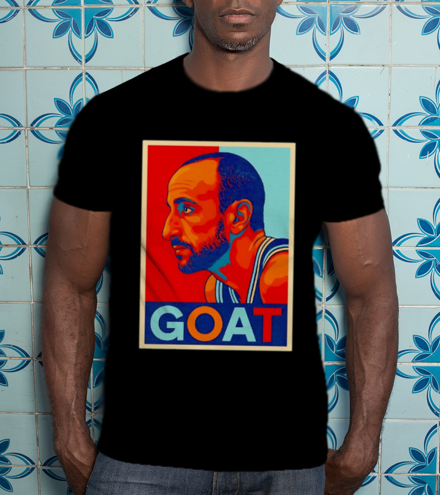 Manu Ginobili GOAT San Antonio Spurs 20 Retro Pop T-Shirt