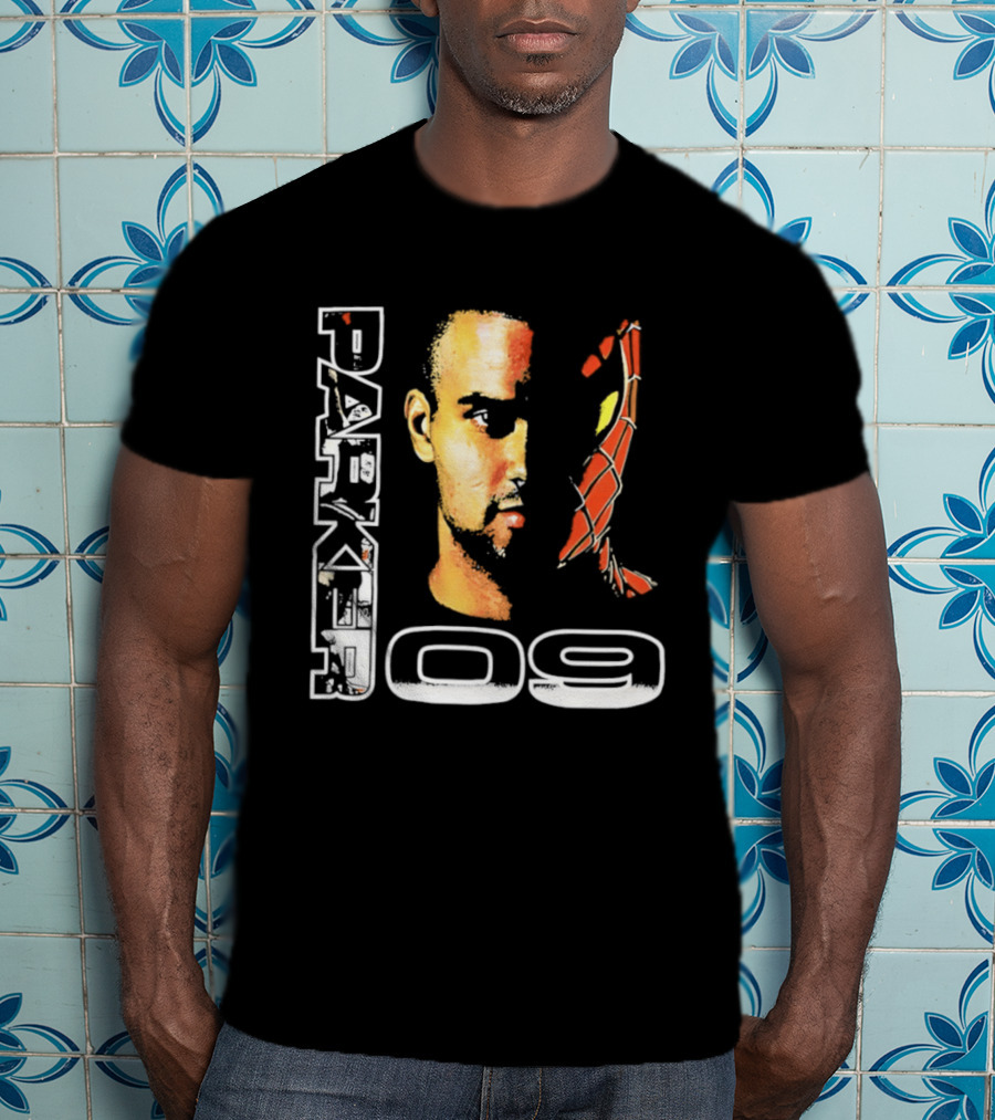 Parker 09 Spiderman San Antonio Spurs T-Shirt