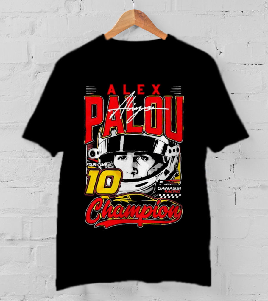 Alex Palou 10 Champion Racing Helmet Signature T-Shirt