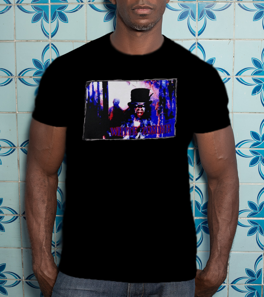 White Zombie Horror Aesthetic Band Cover T-Shirt