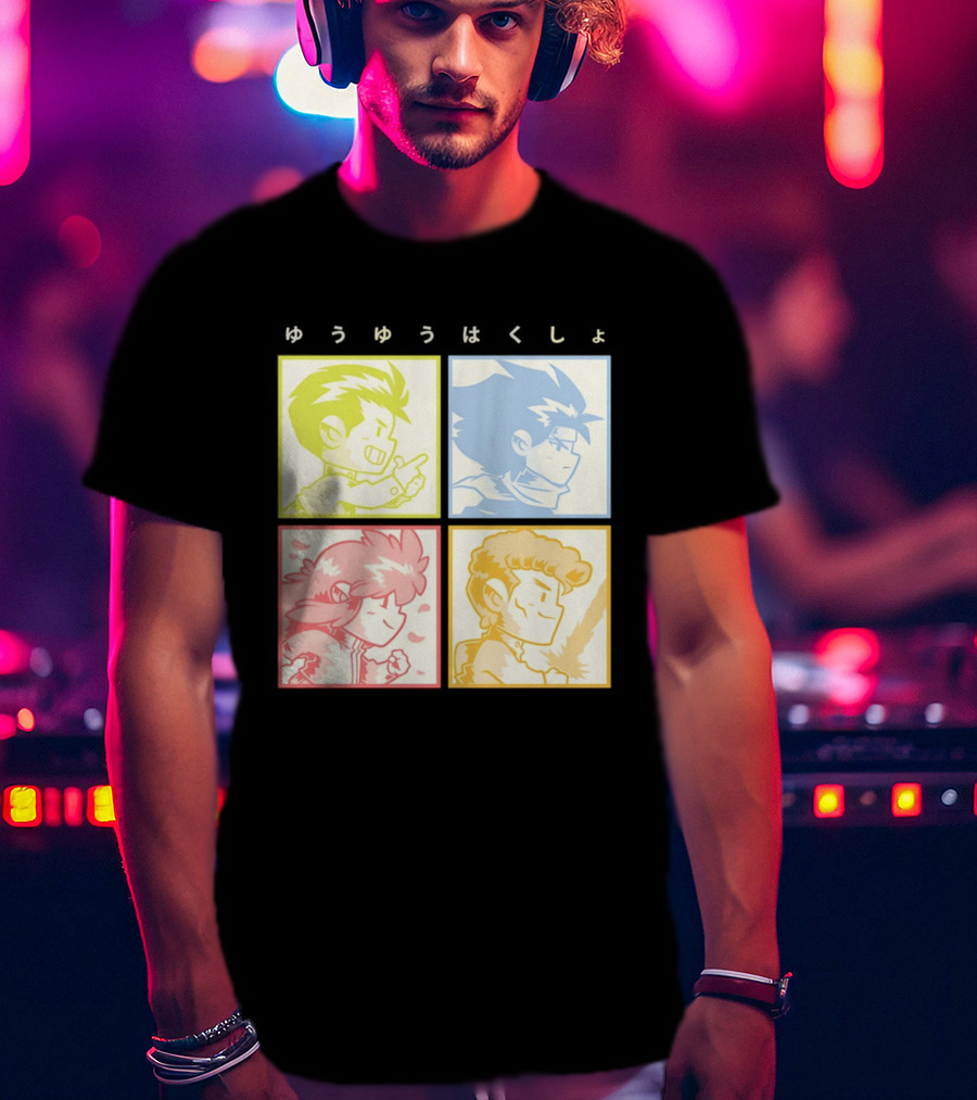 YuYu Hakusho Characters Yusuke Urameshi Hiei Kurama Kazuma Kuwabara T-Shirt