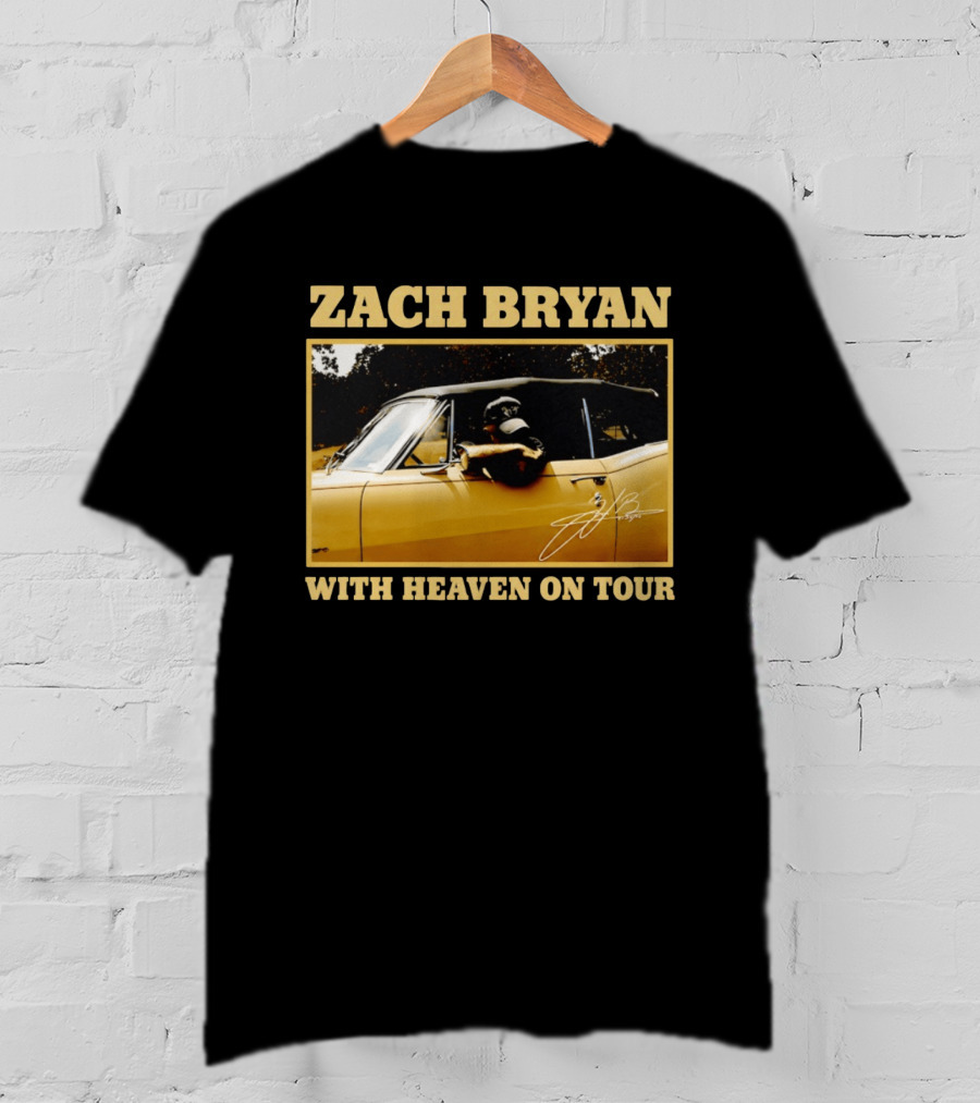 Zach Bryan With Heaven On Tour 2026 Signature Convertible T-Shirt