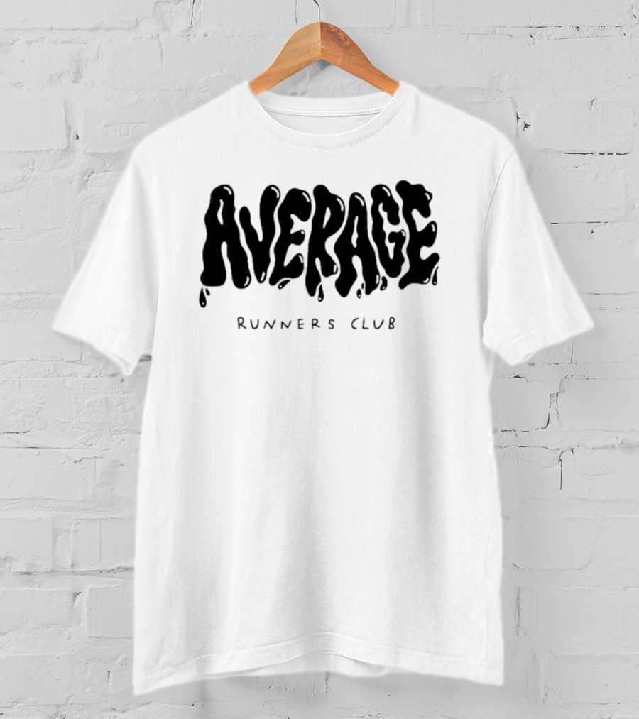 AVERAGE Runners Club Black Drip T-Shirt