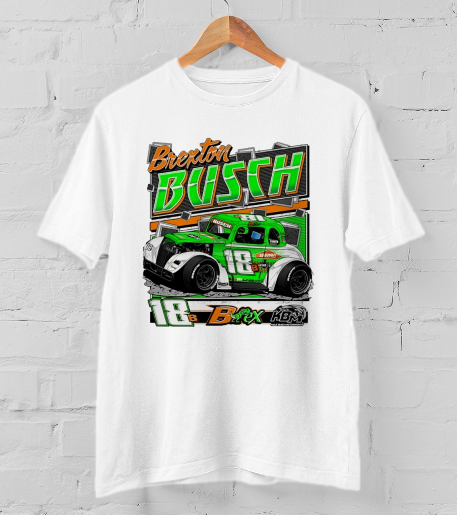 Brexton Busch 18 B Rex KBM Race Car Graphic 2026 T-Shirt