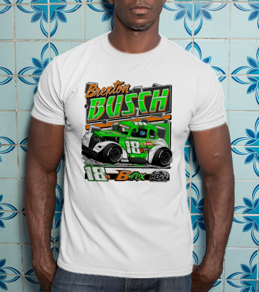 Brexton Busch 18 B Rex KBM Race Car Graphic 2026 T-Shirt