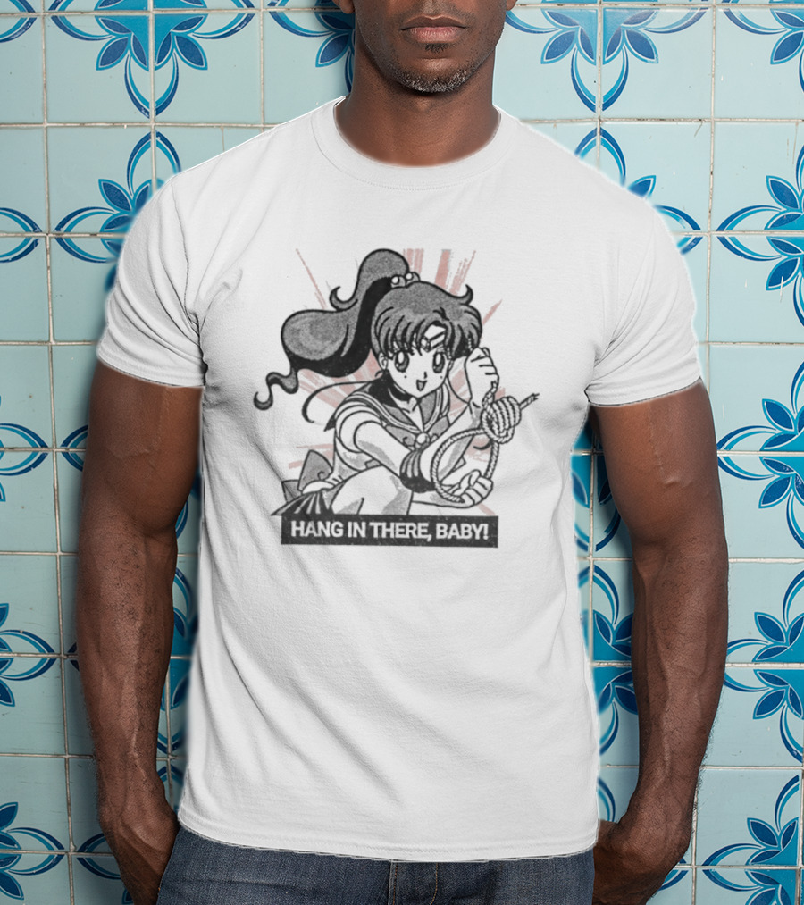 Makoto Kino Sailor Moon Hang In There Baby Retro Anime T-Shirt